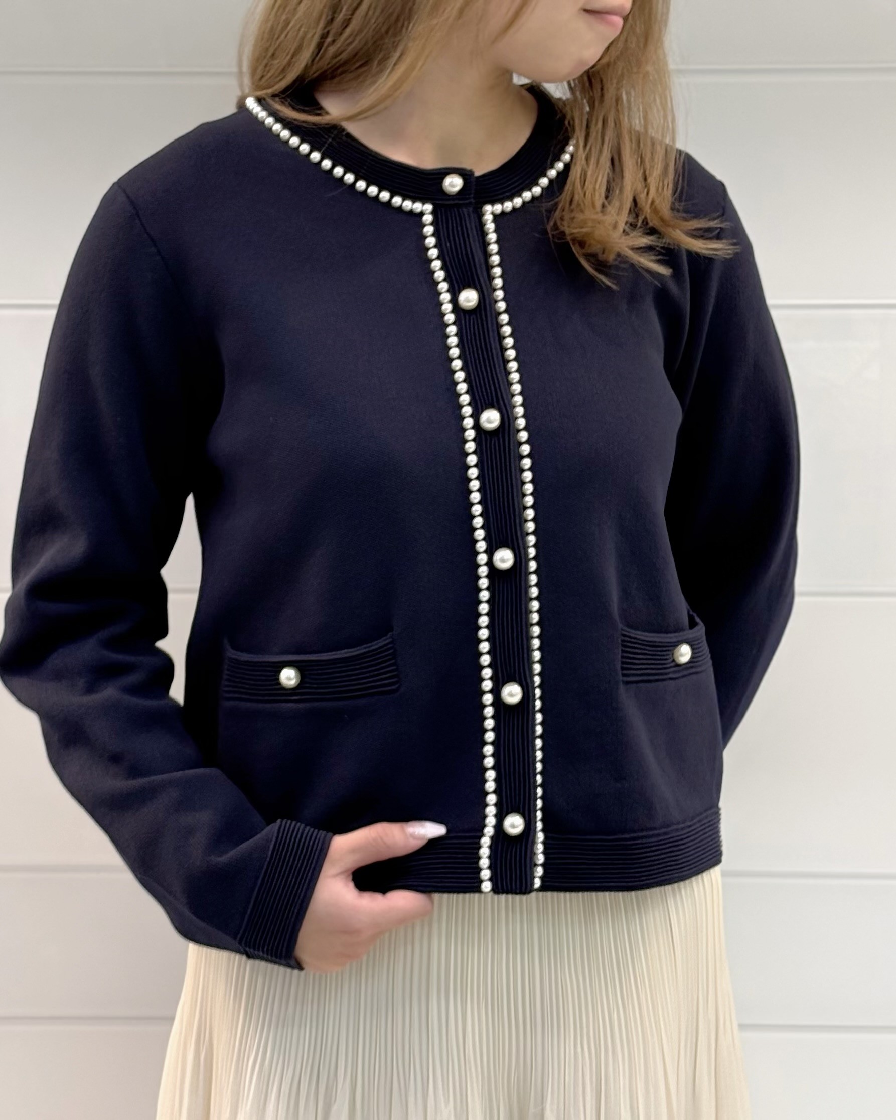 パールニットジャケット