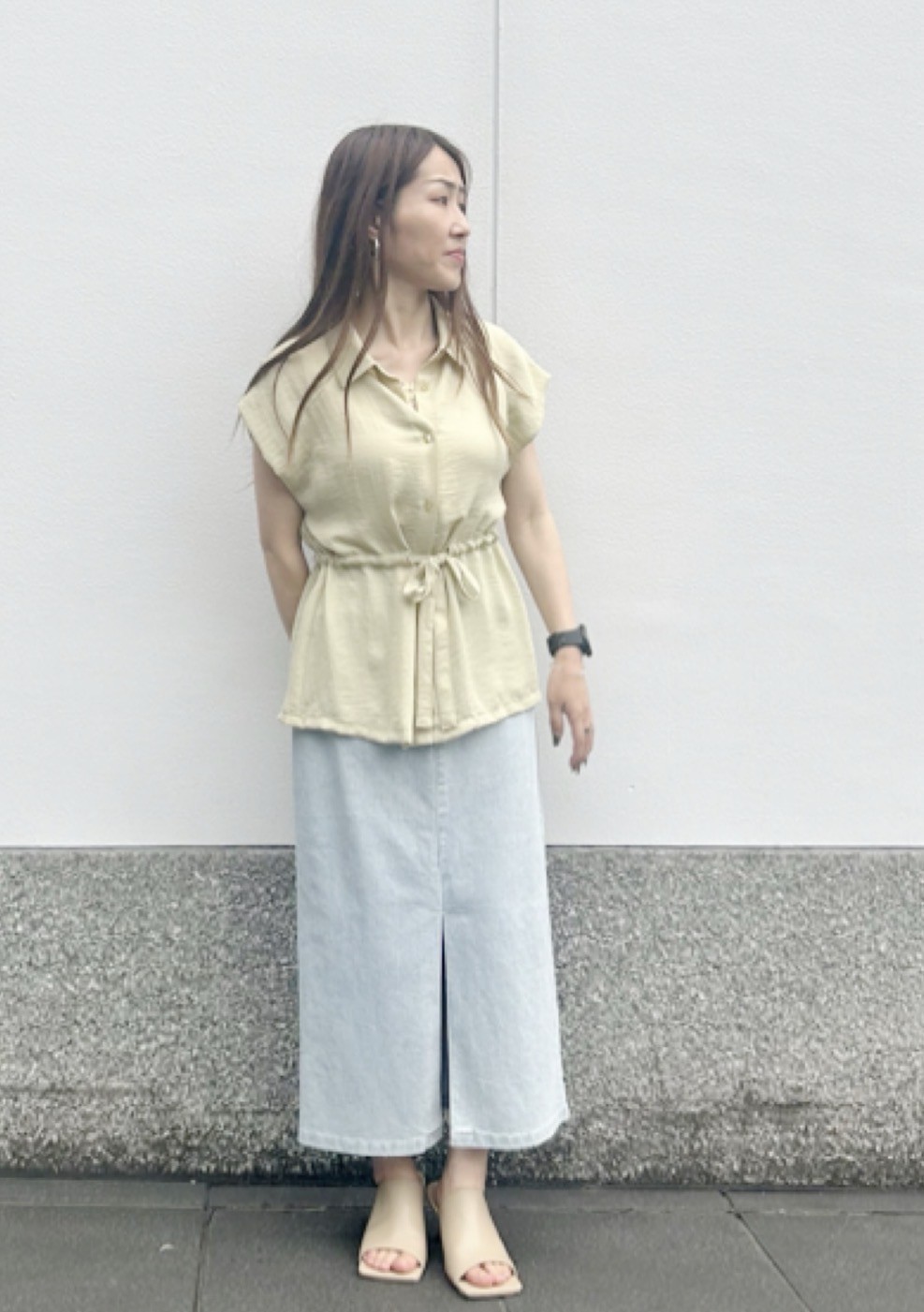 体のラインを拾いすぎない🌟大人のゆったり美人シャツ