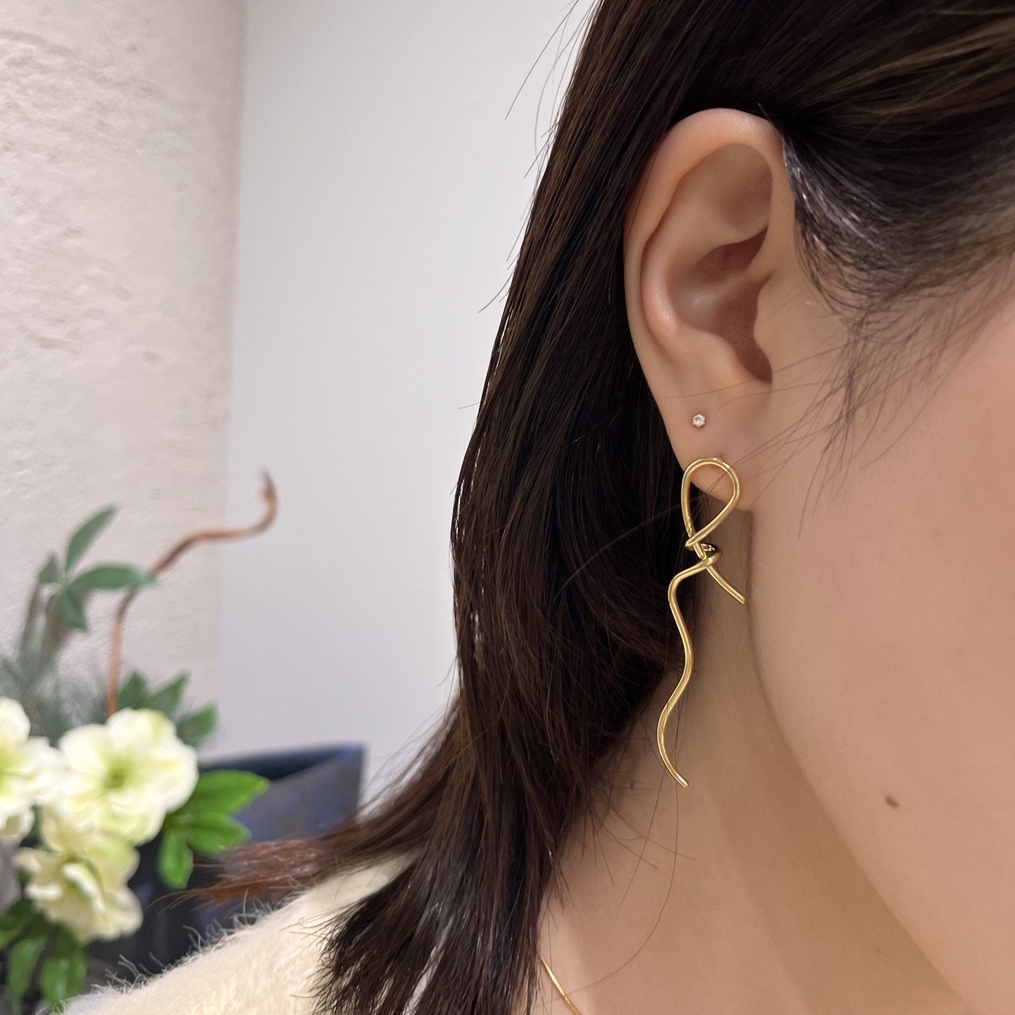 【🤍🎀おしゃれなアシンメトリーピアス🎀🤍】