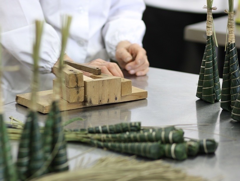 製造風景⭐︎粽の笹巻き