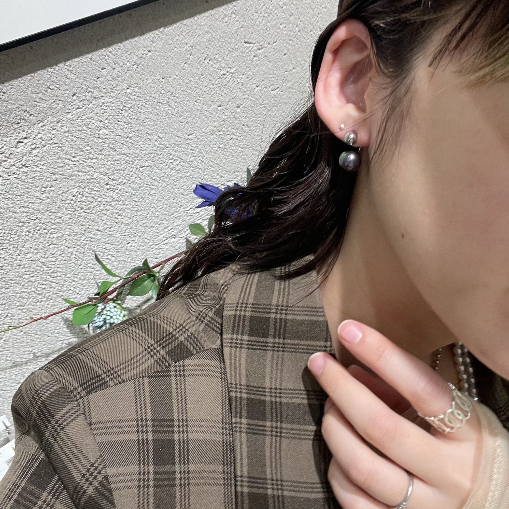 🖤2WAY🖤ブラックカラーパール🐼